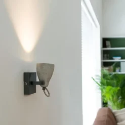 Industriële spot grijs beton 1-lichts - Creto