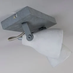 Industriële spot grijs beton 2-lichts - Creto
