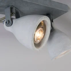 Industriële spot grijs beton 2-lichts - Creto