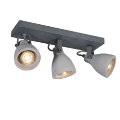 Industriële spot grijs beton 3-lichts - Creto