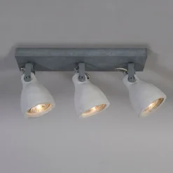 Industriële spot grijs beton 3-lichts - Creto
