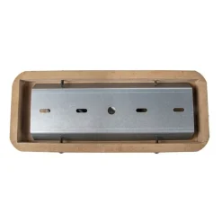 Industriële spot roestbruin met hout kantelbaar 2-lichts - Gina