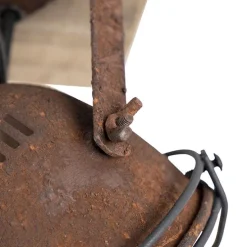 Industriële spot roestbruin met hout kantelbaar 2-lichts - Gina