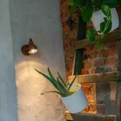 Industriële spot roestbruin draai- en kantelbaar - Sorra