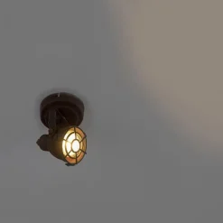 Industriële spot roestbruin draai- en kantelbaar - Sorra