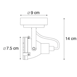 Industriële spot roestbruin draai- en kantelbaar - Sorra