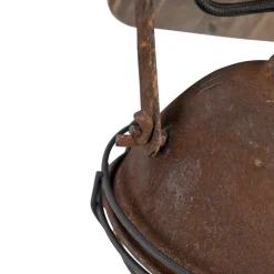 Industriële spot roestbruin met hout kantelbaar - Gina