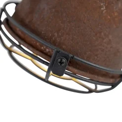 Industriële spot roestbruin met hout kantelbaar - Gina