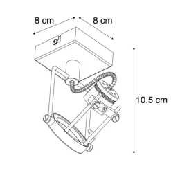 Industriële spot staal draai- en kantelbaar - Suplux
