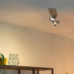 Industriële spot staal 2-lichts draai- en kantelbaar - Suplux