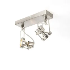 Industriële spot staal 2-lichts draai- en kantelbaar - Suplux