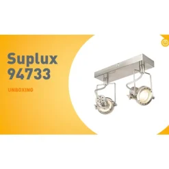 Industriële spot staal 2-lichts draai- en kantelbaar - Suplux