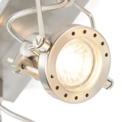 Industriële spot staal 2-lichts draai- en kantelbaar - Suplux