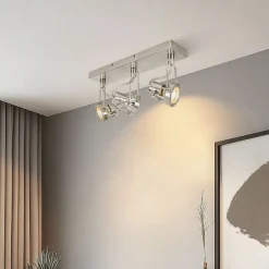 Industriële spot staal 3-lichts draai- en kantelbaar - Suplux