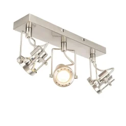 Industriële spot staal 3-lichts draai- en kantelbaar - Suplux