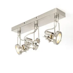 Industriële spot staal 3-lichts draai- en kantelbaar - Suplux