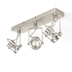 Industriële spot staal 3-lichts draai- en kantelbaar - Suplux
