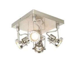 Industriële spot staal 4-lichts draai- en kantelbaar - Suplux