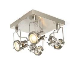 Industriële spot staal 4-lichts draai- en kantelbaar - Suplux