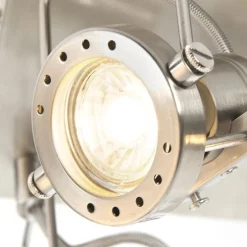 Industriële spot staal 4-lichts draai- en kantelbaar - Suplux