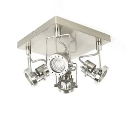Industriële spot staal 4-lichts draai- en kantelbaar - Suplux