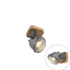 Industriële spot staal met hout kantelbaar - Emado