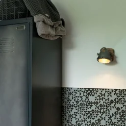 Industriële spot staal met hout kantelbaar - Emado