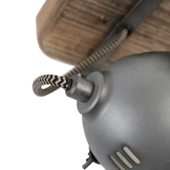 Industriële spot staal met hout kantelbaar - Emado