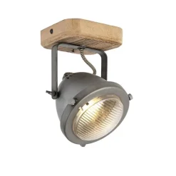 Industriële spot staal met hout kantelbaar - Emado