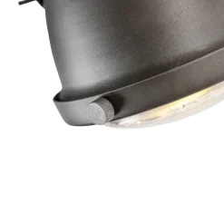 Industriële spot staal met hout kantelbaar 2-lichts - Emado