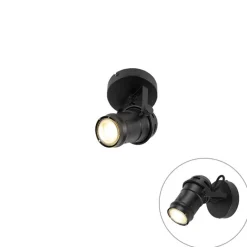 Industriële spot zwart draai- en kantelbaar zonder kap - Movie