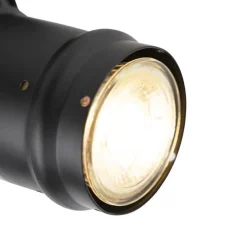 Industriële spot zwart draai- en kantelbaar zonder kap - Movie