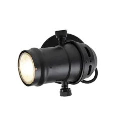 Industriële spot zwart draai- en kantelbaar zonder kap - Movie