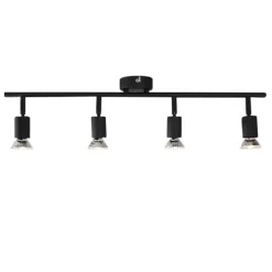 Industriële spot zwart kantelbaar 4-lichts - Jeany