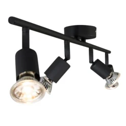 Industriële spot zwart kantelbaar 4-lichts - Jeany