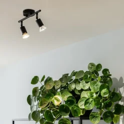 Industriële spot zwart kantelbaar 2-lichts - Jeany