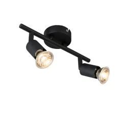 Industriële spot zwart kantelbaar 2-lichts - Jeany