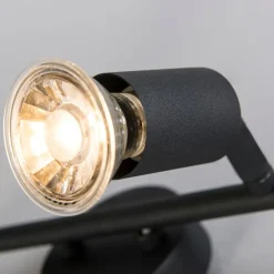 Industriële spot zwart kantelbaar 2-lichts - Jeany