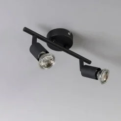 Industriële spot zwart kantelbaar 2-lichts - Jeany
