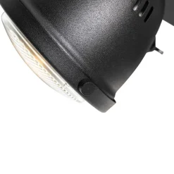 Industriële spot zwart 4-lichts - Emado