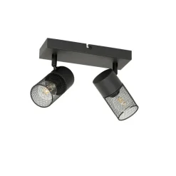 Industriële spot zwart 2-lichts verstelbaar - Jim