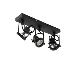 Industriële spot zwart 3-lichts - Suplux