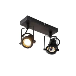 Industriële spot zwart 2-lichts - Suplux