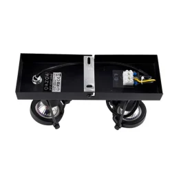 Industriële spot zwart 2-lichts - Suplux