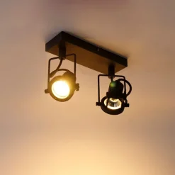 Industriële spot zwart 2-lichts - Suplux