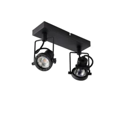 Industriële spot zwart 2-lichts - Suplux