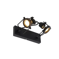 Industriële spot zwart 2-lichts - Suplux