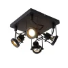 Industriële spot zwart 4-lichts - Suplux