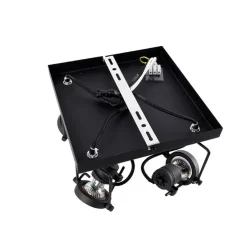 Industriële spot zwart 4-lichts - Suplux