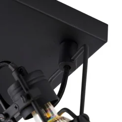 Industriële spot zwart 4-lichts - Suplux